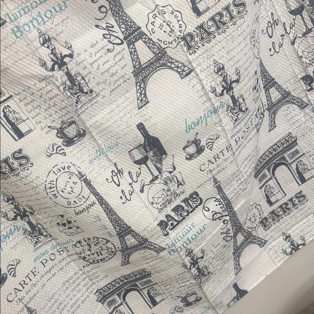Paris Themed Shower Curtain